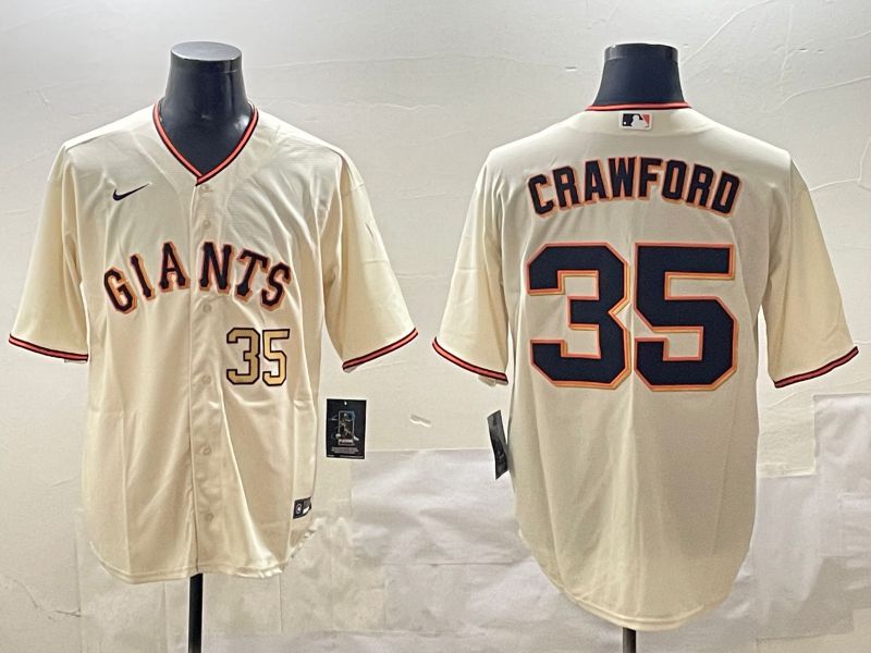 Men San Francisco Giants #35 Crawford Cream Game 2025 Nike MLB Jersey style 4->san francisco giants->MLB Jersey